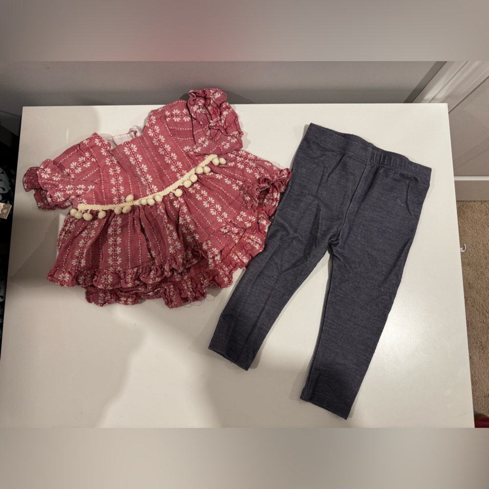 Pills and Julie baby girl bundle set- dress & pant outfit